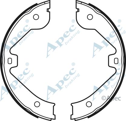 APEC BRAKING stabdžių trinkelių komplektas, stovėjimo stabdis SHU688